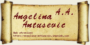 Angelina Antušević vizit kartica